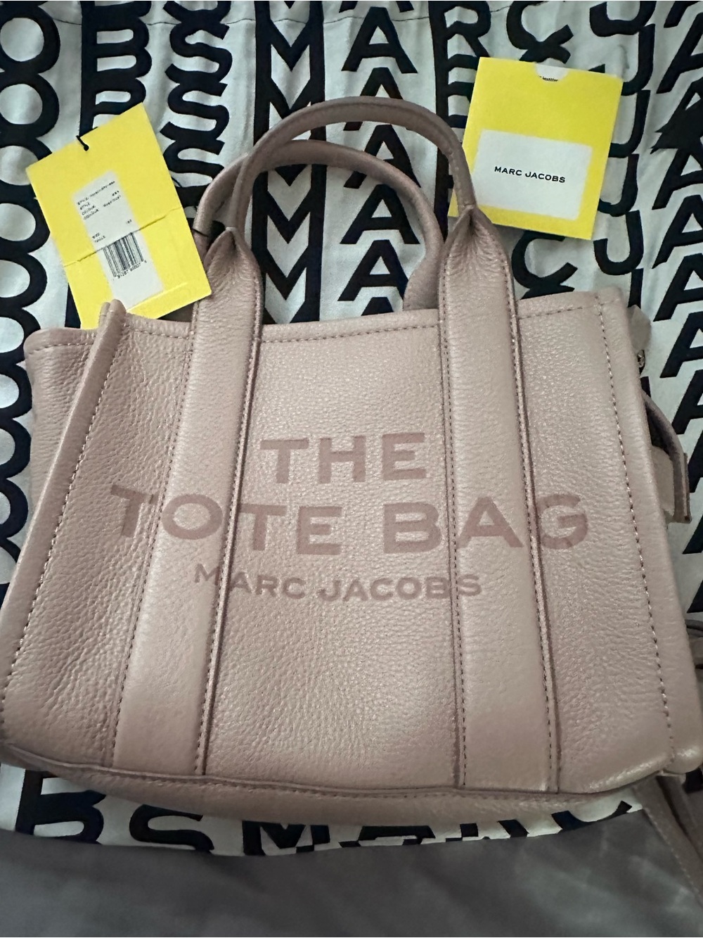 Marc Jacobs Dusty Pink Pebbled Leather The Tote Bag - Picture 2 of 15